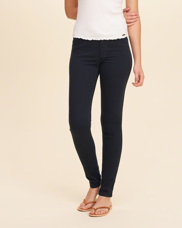 Jeans Hollister Donna Stretch Basse-Rise Super Skinny Blu Marino Italia (179JOSTW)